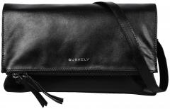 Burkely Schultertasche Leder Creased Crystal Black 