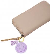 FREDsBRUDER Lederbörse Glanz Take A Smile Chai Latte beige