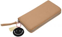Take A Smile Wallet FREDsBRUDER Longbörse Smiley hellbraun
