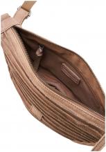 FREDsBRUDER Crossbody Bag Riffel caramel Leder Halfmoon braun