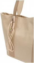 geräumiger Shooper FREDsBRUDER Canvas beige Leder recycelt Carry Me Everywhere