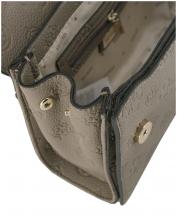 geprägte Überschlagtasche hellbeige Guess Cresidia II Bone Logo