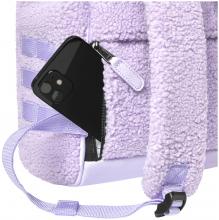 Cabaia Mädchenrucksack Fell Lila Cleveland Molle Vordertasche Purple