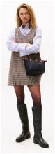 Kurzgrifftasche mit Crossover Popette Mini TOMMY HILFIGER Black Perlon