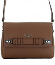 Guess Schultertasche Gregoria Crossbody Flap Cognac braun