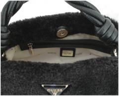 Top Handle Handtasche Kunstfell Guess Shaida schwarz