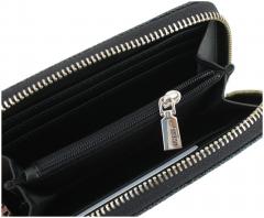 Guess Laurel II SLG Damengeldtasche Coal Logoprint grau schwarz