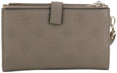 große Geldbörse Guess Cresidia II SLG Dark Taupe Logoprägung 