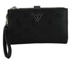 Damenbrieftasche Guess Cresidia II schwarz geprägt Clutch