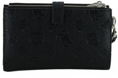 Damenbrieftasche Guess Cresidia II schwarz geprägt Clutch
