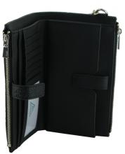 Damenbrieftasche Guess Cresidia II schwarz geprägt Clutch