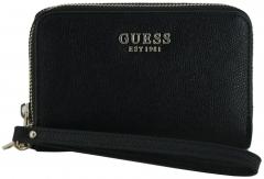 Guess zweigeteilte Geldtasche Amorette SLG Black Saffiano schwarz