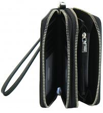 Guess zweigeteilte Geldtasche Amorette SLG Black Saffiano schwarz