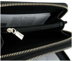 Guess zweigeteilte Geldtasche Amorette SLG Black Saffiano schwarz