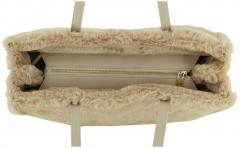 Shopper flauschig Mario Valentino beige Special Fadia Patch