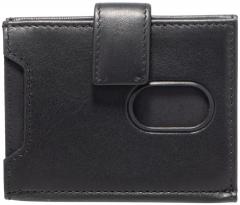 Maitre F3 Cardholder Kartenböse Mini Matt Schwarz Rindsleder 