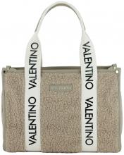 Valentino Shoppertasche Kunstfell Camy Special taupe Webband 