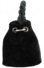 flauschige Felltasche schwarz glänzend Guess Shaida Black