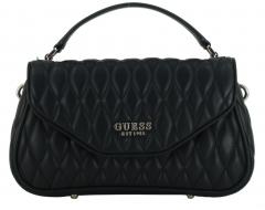 gesteppte Überschlagtasche Guess Valla Schwarz Top Handle Flap