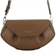 Crossovertasche Saffianooptik schwarz Guess Amorette Überschlag