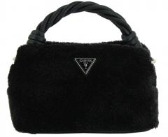 Kurzgrifftasche Guess Shaida Natural Cognac hellbeige Plüsch