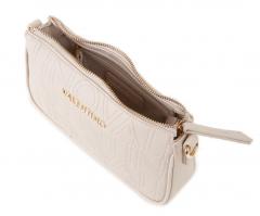 schmale Crossbody Bag Valentino Logoprägung taupe Pansy chic Statement