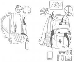 NITRO Tagesrucksack Hero Chili Rot Perlon Skateboard