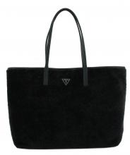 große Henkeltasche schwarz Guess Victtoria Black Tote Bag mit Innentasche