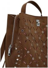 Desigual Citybackpack Sumy Mini Metall Yankee braun Nieten Cutouts