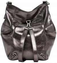 Taschenrucksack Silver Metallic Desigual Arica schimmernd Tragegriff