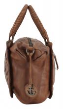 Kurzgrifftasche Sestilia Fashion Lights Harbour 2nd Flechtoptik Cognac