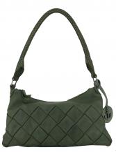 Schultertasche in Flechtoptik grün Harbour 2nd Fashion Lights Neve Leaf