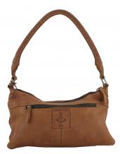 Schultertasche in Flechtoptik grün Harbour 2nd Fashion Lights Neve Leaf