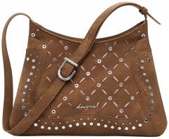 Desigual Umhängetasche schmal Yankee camel Nieten Cutouts Manaos braun