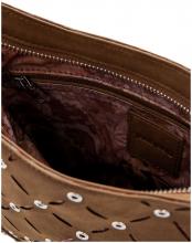 Desigual Umhängetasche schmal Yankee camel Nieten Cutouts Manaos braun