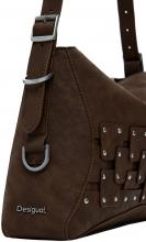 Desigual Hobotasche Paisley dunkelbraun Etui New Patch 2 Choco Nieten