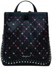 schwarzer Desigual Rucksack Cutouts Back Yankee Sumy Mini Nieten