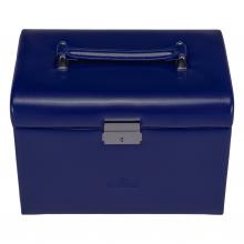 Schmuckkoffer Windrose Merino Moda dunkelblau verschließbar