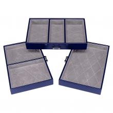 Schmuckkoffer Windrose Merino Moda dunkelblau verschließbar