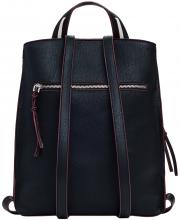 Tagesrucksack Manhattan Desigual schwarz Sumy Pespuntes Ziernähte rot