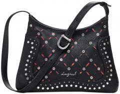 Handtasche Desigual Yankee Manaos Negro Nieten Cut Outs