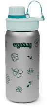 Isolierflasche aus Edelstahl Blumenprint Ergobag grün