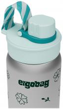 Isolierflasche aus Edelstahl Blumenprint Ergobag grün