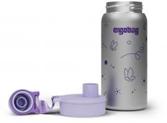 Trinkflasche Edelstahl Ergobag Schmetterling lila isolierend
