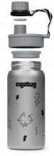 Kinderflasche isolierend Edestahl grau Ergobag Gewitter Blitze