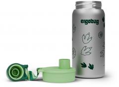 Ergobag Trinkflasche Metall isolierend Fossilien Dschungel grün
