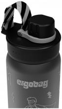 Superhelden Trinkflasche Ergobag schwarz grau kohlensäuredicht