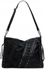 Desigual Tango Crossover Bag Negro Patch Leiria schwarz Schnürung