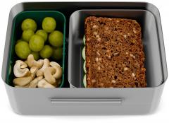 Ergobag Edelstahl Brotdose Dschungel hellgrün Fossilien