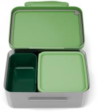 Ergobag Edelstahl Brotdose Dschungel hellgrün Fossilien